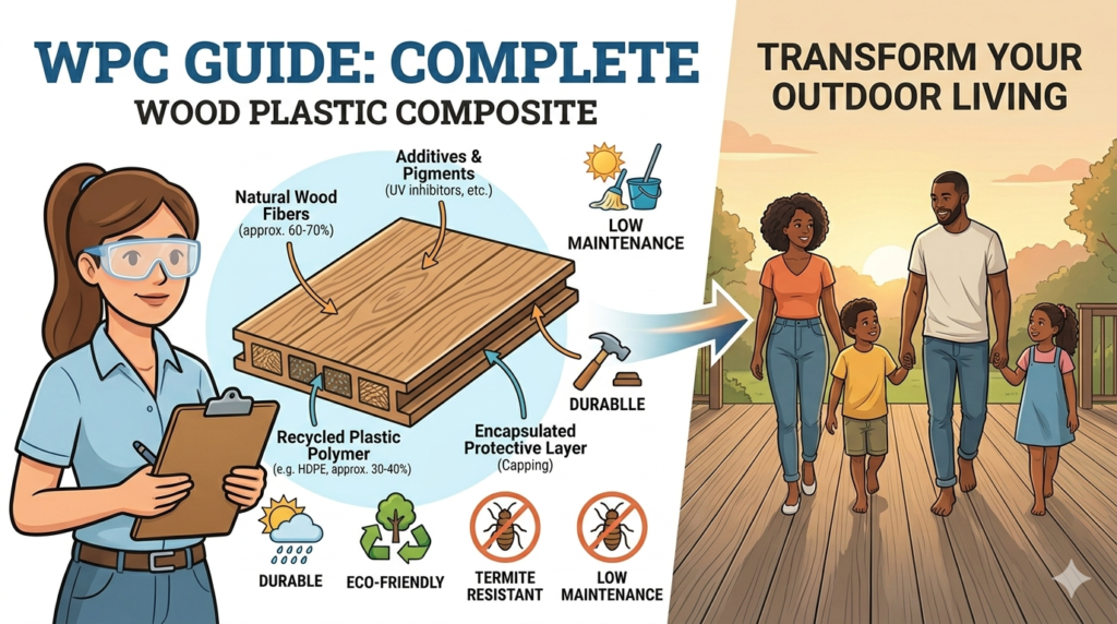 wpc materials, wpc decking