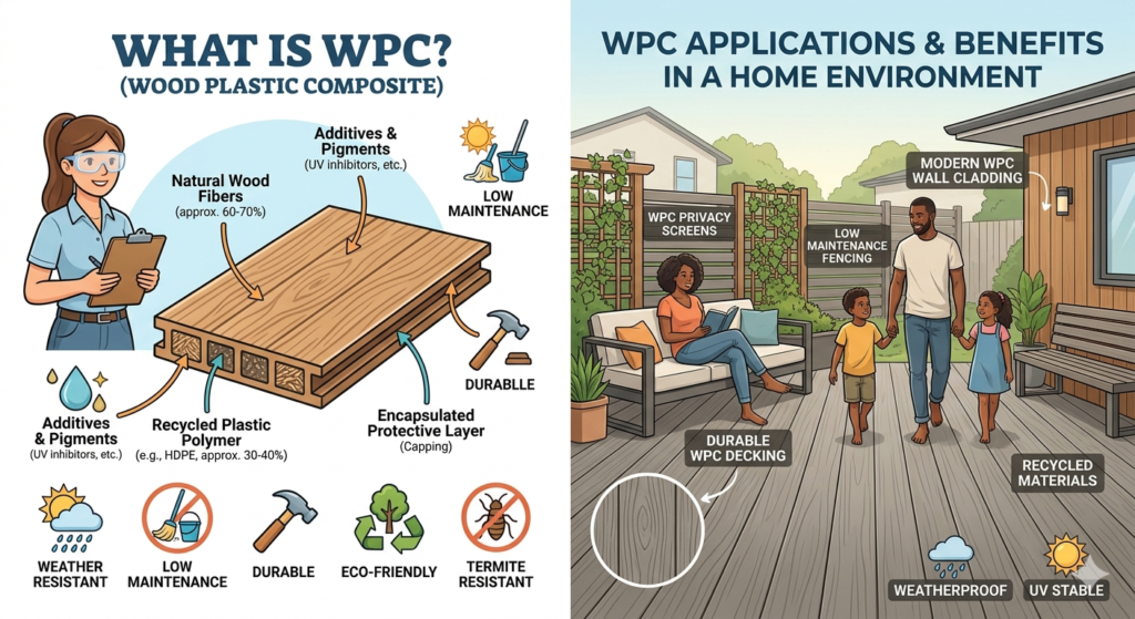 wpc materials, wpc decking
