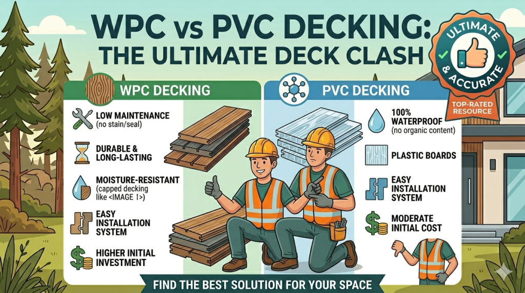 wpc vs pvc decking comparison, composite vs pvc deck