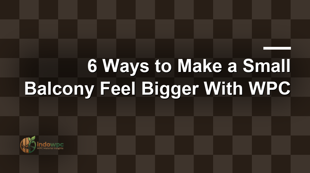 6 Ways to Make a Small Balcony Feel Bigger With WPC