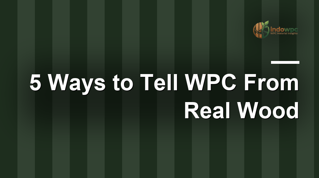 5 Ways to Tell WPC From Real Wood